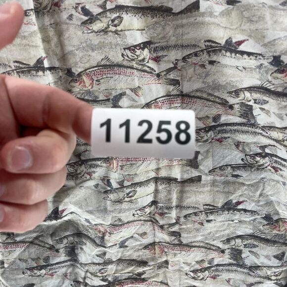 Reel Legends Shirt Adult Extra Large All Over Fish Print Button Up Fishing Mens - Picture 11 of 11